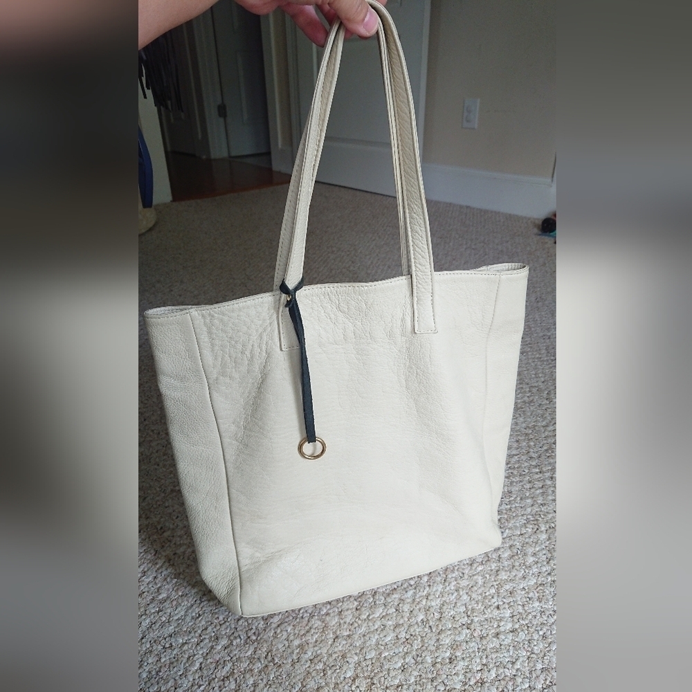Henri Lou cream color Leather Hobo bag - Picture 3 of 16